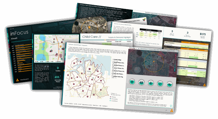 AreaSearch school catchment analysis — mapping primary schools against nearby LDC supply