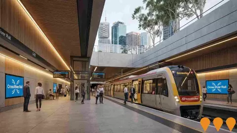 AI impression: Cross River Rail, Transport & Logistics