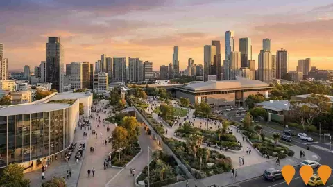 AI impression: Melbourne Arts Precinct Transformation, Social Infrastructure