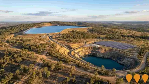 AI impression: Mt Rawdon Pumped Hydro Project, Utilities