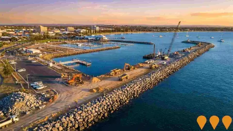 AI impression: Transforming Bunbury's Waterfront, Ports, Marinas, Fisheries & Aquaculture