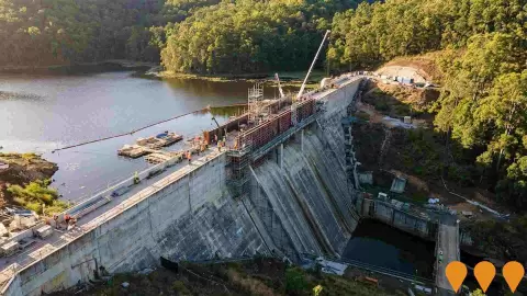 AI impression: Clarrie Hall Dam Raising, Utilities