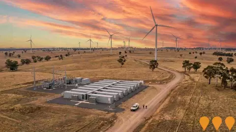 AI impression: Merino Wind Farm and Battery, Energy