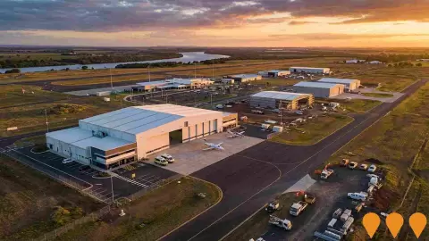 AI impression: Bundaberg Regional Aviation and Aerospace Precinct, Business Parks & Technology Hubs