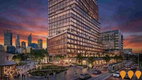 AI impression: Perth City Link Redevelopment, Communities, Precincts & Urban Renewal