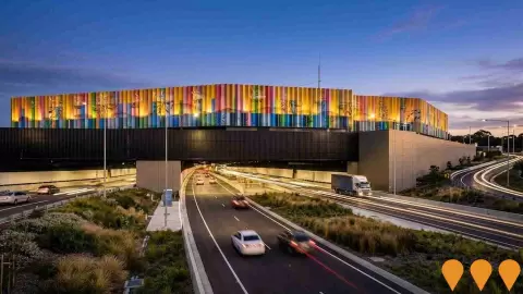 AI impression: WestConnex St Peters Interchange, Transport & Logistics