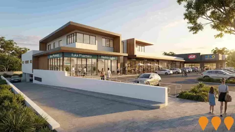 AI impression: Iluka Plaza & Medical Precinct Expansion, Retail