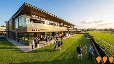 AI impression: Royal Randwick Racecourse - Leger Lawn Development (Winx Stand), Sports & Recreation