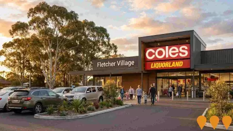 AI impression: Fletcher Village, Retail