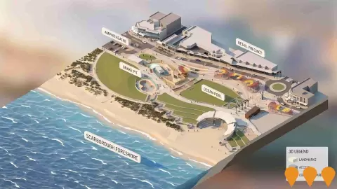 AI impression: Scarborough Foreshore Redevelopment, Communities, Precincts & Urban Renewal