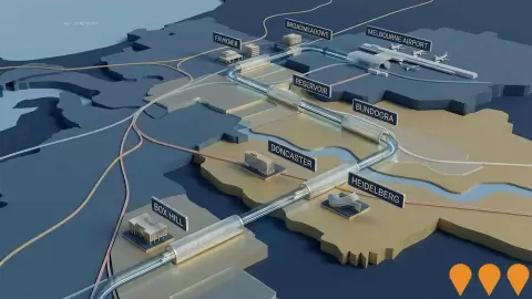 AI impression: Suburban Rail Loop North, Transport & Logistics
