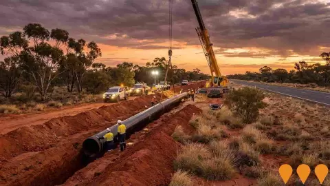 AI impression: Murray River to Broken Hill Water Pipeline, Environmental & Disaster Management