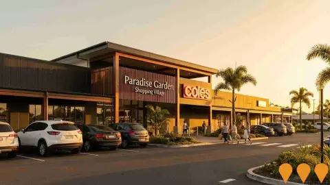 AI impression: Paradise Garden Shopping Village, Retail
