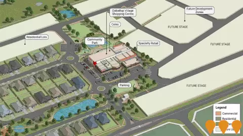 AI impression: Dalyellup Village, Precincts & Urban Renewal