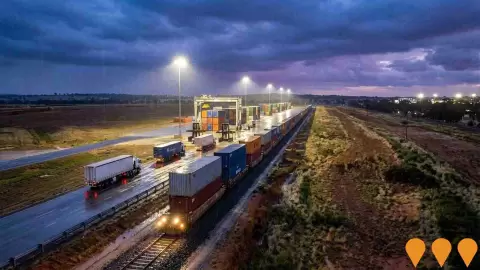 AI impression: Riverina Intermodal Freight and Logistics (RiFL) Hub, Transport & Logistics