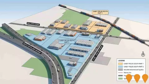 AI impression: Casey Fields South Employment Precinct, Business Parks & Technology Hubs