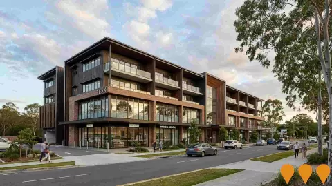 AI impression: Teak Mudgeeraba Mixed-Use Precinct, Precincts & Urban Renewal