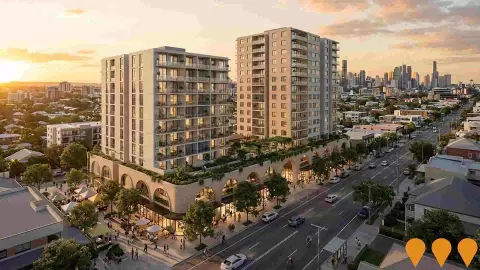 AI impression: Stones Corner Village Redevelopment, Communities, Precincts & Urban Renewal