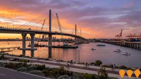 AI impression: Swan River Crossings Project, Transport & Logistics