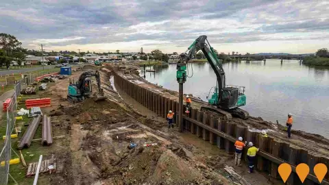 AI impression: Kempsey Riverside Precinct Foreshore Stabilisation, Environmental & Disaster Management