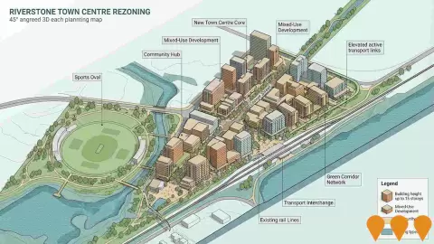 AI impression: Riverstone Town Centre Rezoning, Communities, Precincts & Urban Renewal