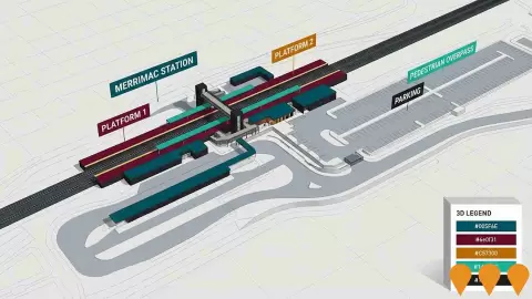 AI impression: Merrimac Railway Station, Transport & Logistics