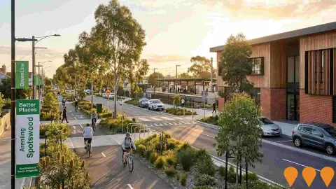 AI impression: Better Places Spotswood & South Kingsville, Precincts & Urban Renewal