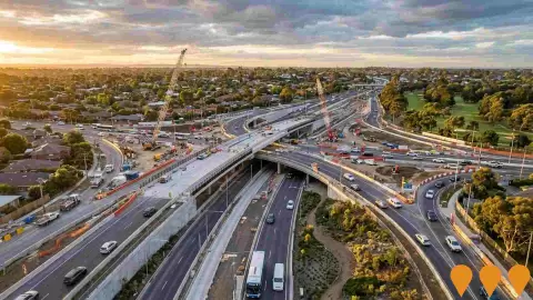 AI impression: North East Link - Doncaster Interchange Upgrades, Transport & Logistics
