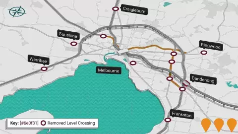 AI impression: Level Crossing Removal Project (Melbourne), Transport & Logistics