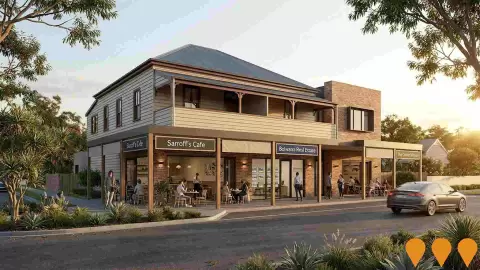 AI impression: Sarroff's Shop Mixed Use Development, Retail