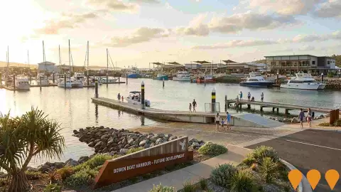 AI impression: Bowen State Boat Harbour Master Plan, Ports, Marinas, Fisheries & Aquaculture