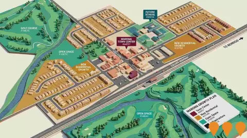 AI impression: Marong Township Growth Area, Precincts & Urban Renewal