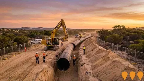 AI impression: Alkimos to Wanneroo Desalination Pipeline, Environmental & Disaster Management
