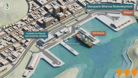 AI impression: Macquarie Wharf Redevelopment (Hobart Port Precinct Capacity Improvements), Ports Marinas Fisheries & Aquaculture