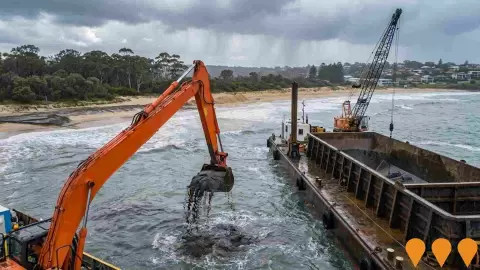 AI impression: Port Hacking Estuary Dredging & Beach Nourishment, Environmental & Disaster Management