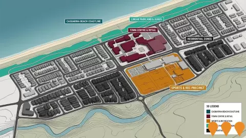 AI impression: Casuarina Beach Final Beachfront Development Sites, Communities, Precincts & Urban Renewal