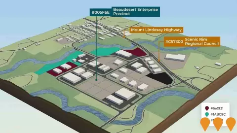 AI impression: Beaudesert Enterprise Precinct, Business Parks & Technology Hubs