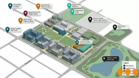 AI impression: ECU Mount Lawley Campus Redevelopment, Precincts & Urban Renewal