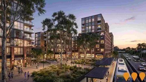 AI impression: M-City 2 - Oak Park, Precincts & Urban Renewal