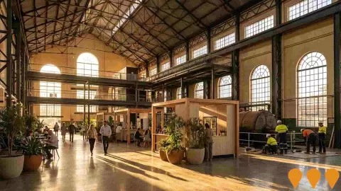 AI impression: East Perth Power Station, Communities, Precincts & Urban Renewal