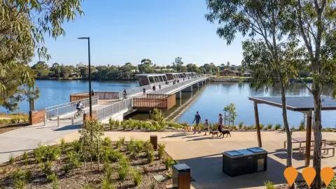 AI impression: Kent Street Weir Precinct Redevelopment, Sports & Recreation