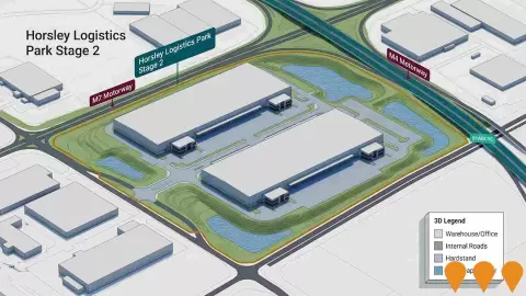 AI impression: Horsley Logistics Park Stage 2, Business Parks & Technology Hubs
