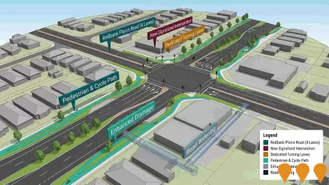 AI impression: Redbank Plains Road Upgrade Stage 4, Transport & Logistics