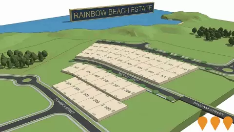 AI impression: Rainbow Beach Estate, Communities
