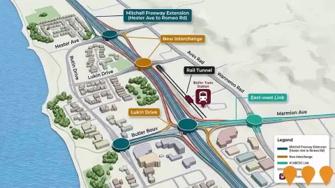 AI impression: Mitchell Freeway Extension to Alkimos (Hester Avenue to Romeo Road), Transport & Logistics