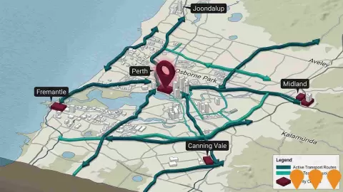 AI impression: Perth Active Transport Network, Transport & Logistics