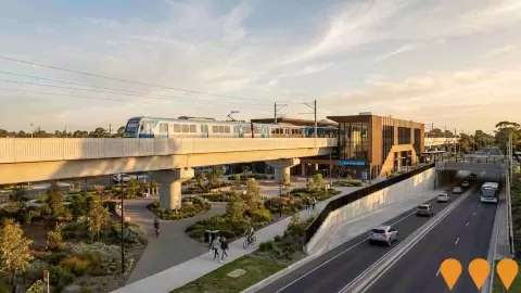 AI impression: Narre Warren Station Level Crossing Removal, Transport & Logistics