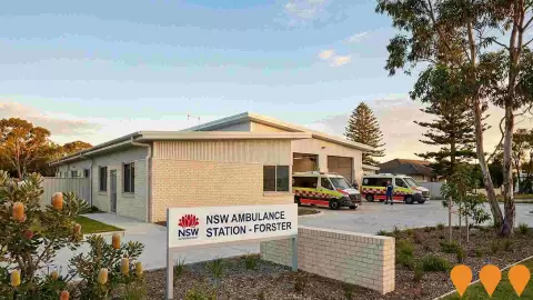 AI impression: Forster and Old Bar Ambulance Stations, Health & Medical