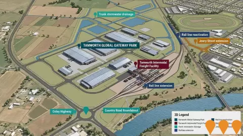 AI impression: Tamworth Global Gateway Park, Business Parks & Technology Hubs