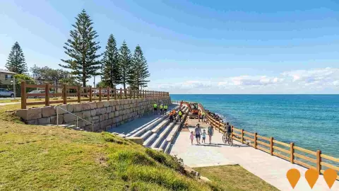 AI impression: Moffat Beach Seawall Reconstruction Project, Environmental & Disaster Management